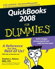 Front cover of QuickBooks 2008 For Dummies by Stephen L., CPA, MBA, MS Nelson