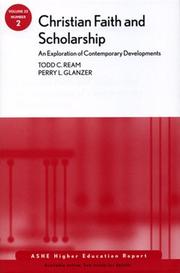 Front cover of Christian faith and scholarship by Todd C. Ream