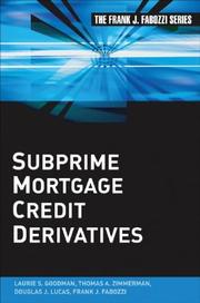 Front cover of Subprime Mortgage Credit Derivatives by Frank J. Fabozzi