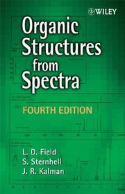 Cover of Organic structures from spectra by L. D. Field
