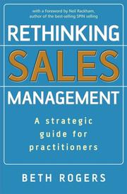 Cover of Rethinking sales management by Beth Rogers