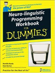 Cover of Neuro-linguistic programming workbook for dummies by Romilla Ready
