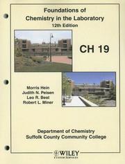 Front cover of (WCS)Foundations of Chemistry in the Laboratory, Twelfth Edition for Suffolk Community College by Morris Hein