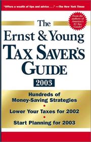 Front cover of The Ernst & Young tax saver's guide 2003 by Margaret Milner Richardson