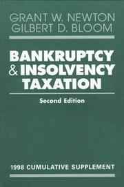 Cover of Bankruptcy and Insolvency Taxation by Grant W. Newton