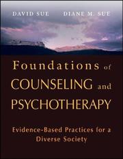 Front cover of Foundations of counseling and psychotherapy by David Sue