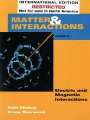 Front cover of Matter and Interactions by Ruth W. Chabay