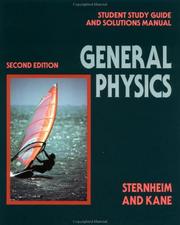 Front cover of Student study guide and solutions manual to accompany General physics by Morton M. Sternheim