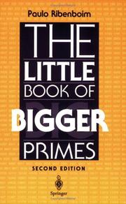 Cover of The little book of bigger primes by Paulo Ribenboim