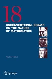 Cover of 18 Unconventional Essays on the Nature of Mathematics by Reuben Hersh