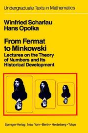 Cover of Von Fermat bis Minkowski by Winfried Scharlau