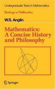Front cover of Mathematics, a concise history and philosophy by W. S. Anglin