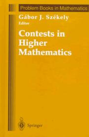 Front cover of Contests in Higher Mathematics by Gabor J. Szekely
