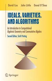 Cover of Ideals, varieties, and algorithms by David A. Cox