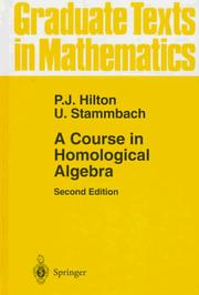 Front cover of A course in homological algebra by Peter Hilton