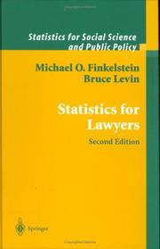 Cover of Statistics for lawyers by Michael O. Finkelstein