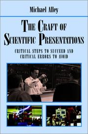 Cover of The Craft of Scientific Presentations by Michael Alley
