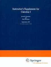 Front cover of Student's guide to Calculus by J. Marsden and A. Weinstein by Frederick H. Soon