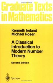 Front cover of A Classical Introduction to Modern Number Theory by Kenneth F. Ireland