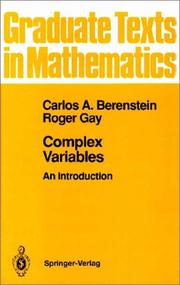 Cover of Complex variables by Carlos A. Berenstein