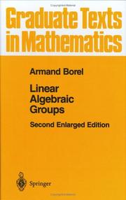 Cover of Linear algebraic groups by Armand Borel