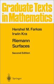 Cover of Riemann surfaces by Hershel M. Farkas