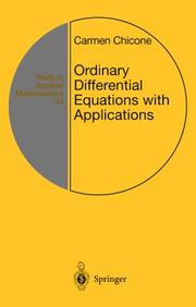 Cover of Ordinary Differential Equations with Applications by Carmen Chicone