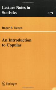 Front cover of An Introduction to Copulas by Roger B. Nelsen