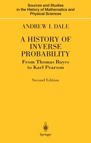 Cover of A history of inverse probability by Andrew I. Dale