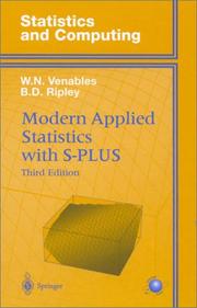 Cover of Modern applied statistics with S-Plus by W. N. Venables