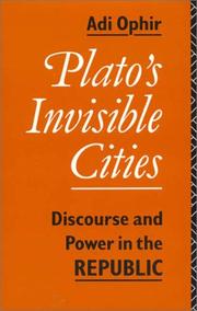 Front cover of Plato's invisible cities by Adi Ophir