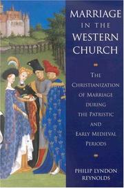 Cover of Marriage in the Western Church by Philip Lyndon Reynolds