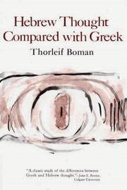 Cover of Hebrew thought compared with Greek by Thorleif Boman