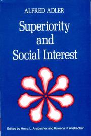 Front cover of Superiority and social interest by Alfred Adler