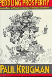 Front cover of Peddling prosperity by Paul R. Krugman