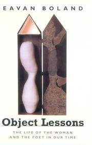 Cover of Object Lessons by Eavan Boland