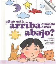 Front cover of Que Esta Arriba Cuando Estas Abajo?/What Is Up When You Are Down? by David F. Marx