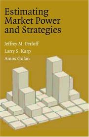 Cover of Estimating Market Power and Strategies by Jeffrey M. Perloff