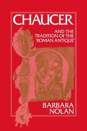 Cover of Chaucer and the Tradition of the Roman Antique by Barbara Nolan