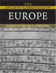 Cover of The Ancient Languages of Europe by Roger D. Woodard