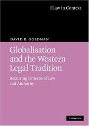 Front cover of Globalisation and the Western legal tradition by David B. Goldman