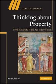 Cover of Thinking about Property by Peter Garnsey