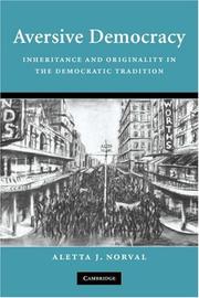Front cover of Aversive Democracy by Aletta J. Norval