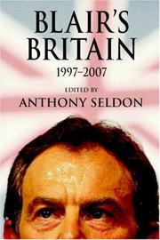 Cover of Blair's Britain, 1997-2007 by Anthony Seldon