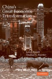 Front cover of China's great economic transformation by Loren Brandt