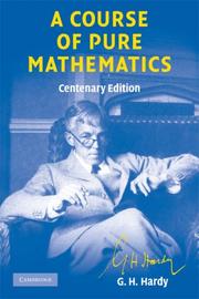 Front cover of A Course of Pure Mathematics by G. H. Hardy