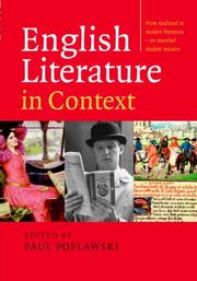 Front cover of English Literature in Context by Paul Poplawski