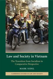 Cover of Law and society in Vietnam by Mark Sidel