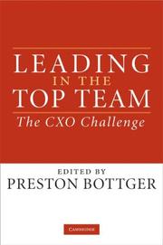 Front cover of Leading in the Top Team by Preston Bottger
