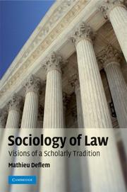 Front cover of Sociology of Law by Mathieu Deflem
